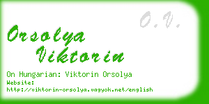 orsolya viktorin business card